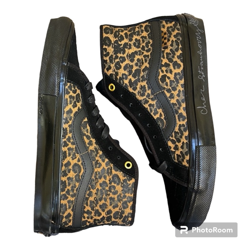 Vans Skate Sk9-Hi Deco Cher Strauberry Cheetah WMNS 9.5 MNS 8